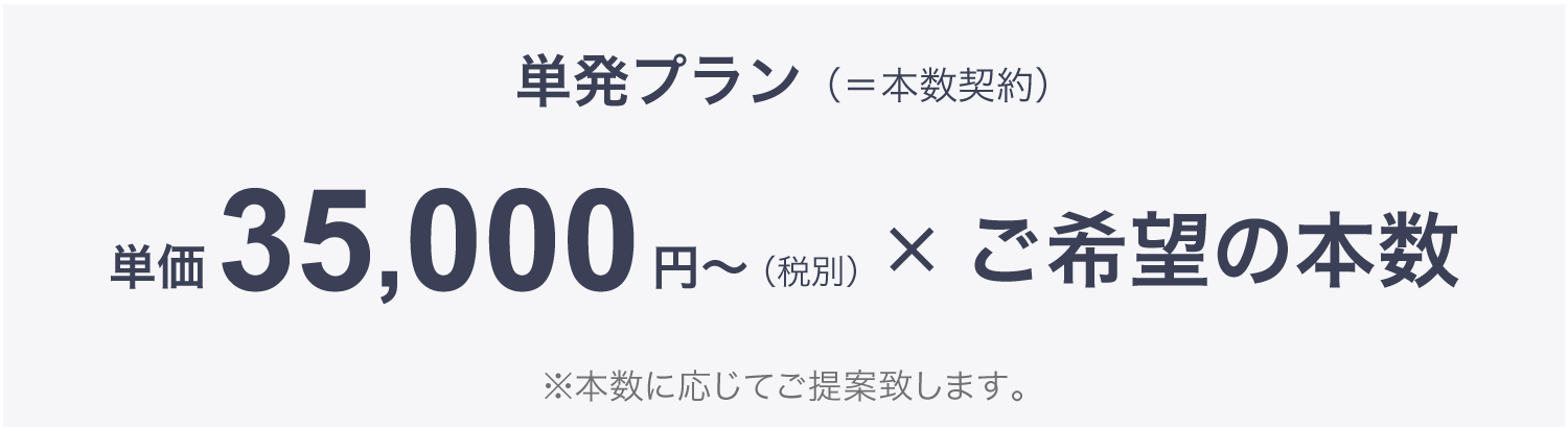 NACK5ラジオCM（20秒CM）の単発プラン料金。スポットCMは1本35,000円（税別）から対応。